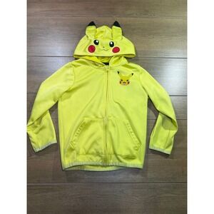 Jumping Beans Pokemon Pikachu Fleece Hoodie Zip Up Kids Size 6 Yellow